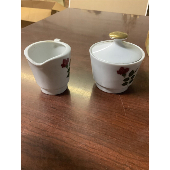 Vintage Winterling Rose Sugar and Creamer China Marktleuthen Bavaria - Picture 2 of 11